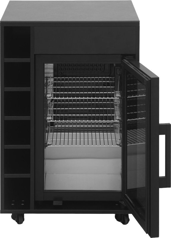 Grillfürst Moments Outdoor Schrank mit Kühlschrank und Flaschenregal - Nero - 60 cm