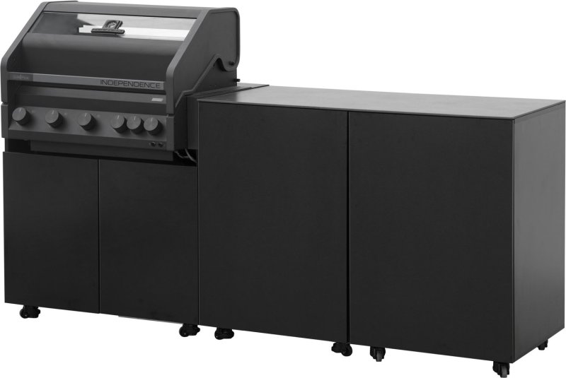 Grillfürst Moments Grillküche mit Independence P590E Gasgrill und Schrank mit 2 Türen - Nero / Eter