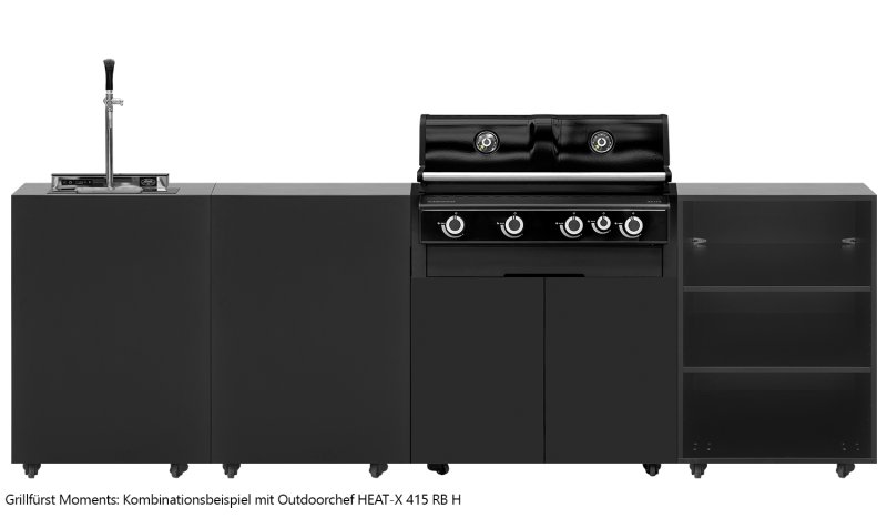 Grillfürst Moments Outdoorchef HEAT-X 415 RB H Gasgrill - Nero