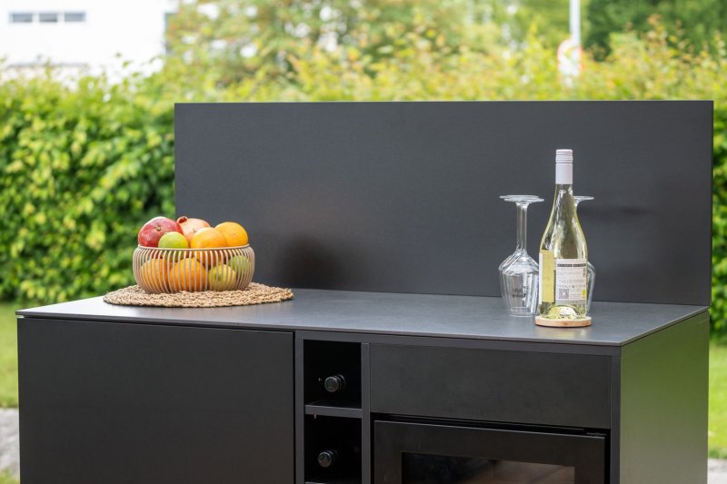 Grillfürst Moments Rückwand, Nero, 120 x 40 cm