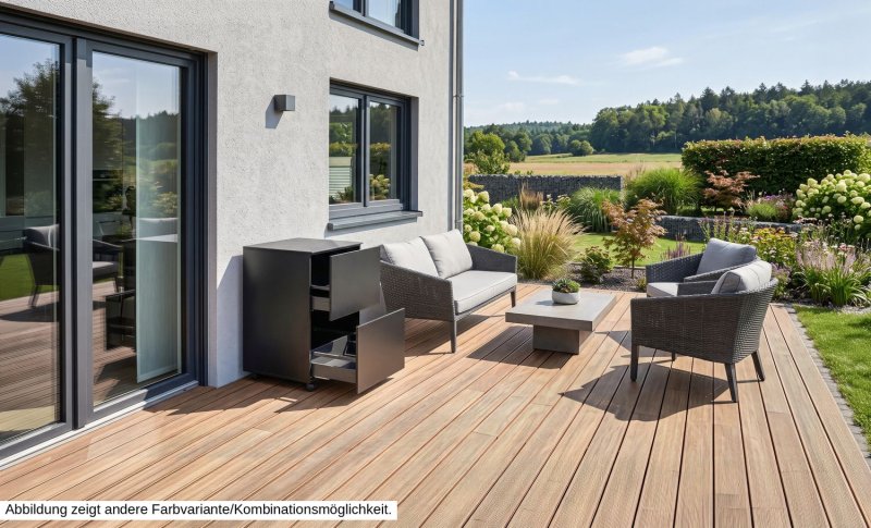 Grillfürst Moments Outdoor Schrank mit 2 Schubladen - Mediterran / Eter - 60 cm