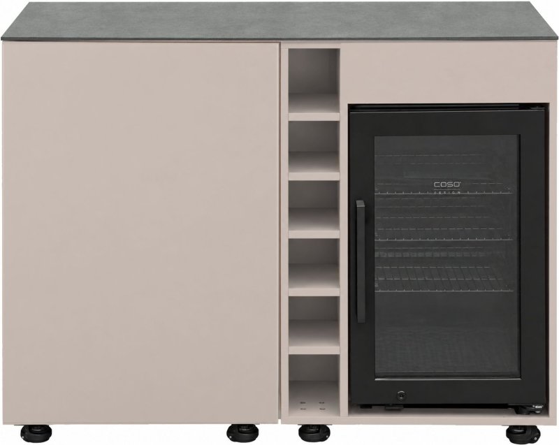 Grillfürst Moments Sideboard - Sideboard mit Kühlschrank, Flaschenregal und Tür mit Staufach - Mediterran / Eter - 120 cm