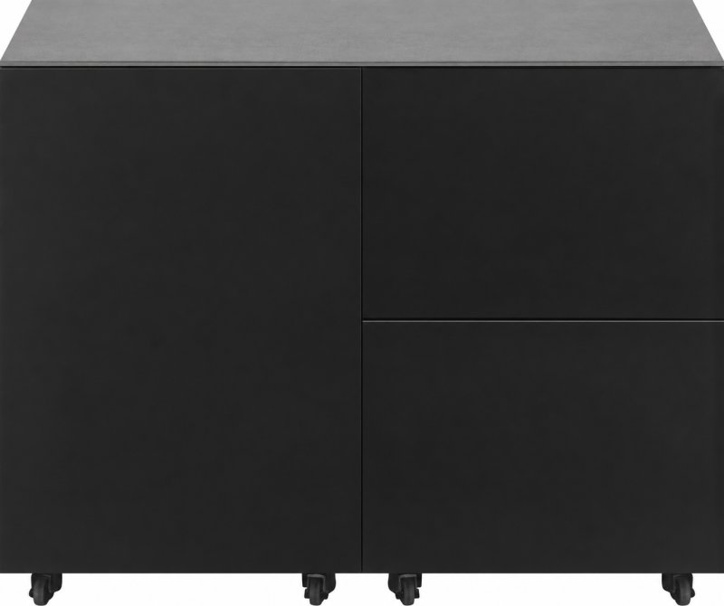 Grillfürst Moments Sideboard mit Outdoor Schrank mit Tür und 2 Schubladen - Nero / Eter - 120 cm