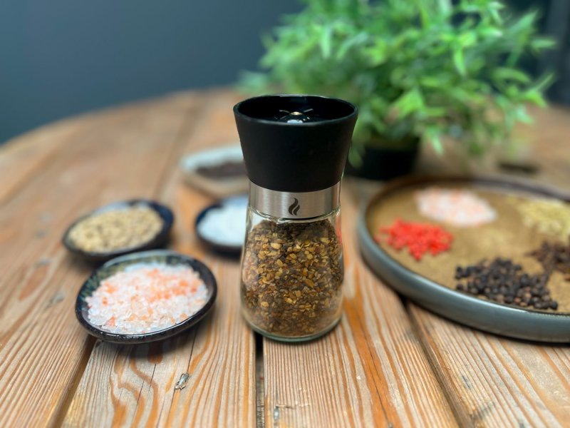 Grillfürst Gewürzmühle 3er Set - für Salz, Pfeffer, Gewürze und Gewürzmischungen