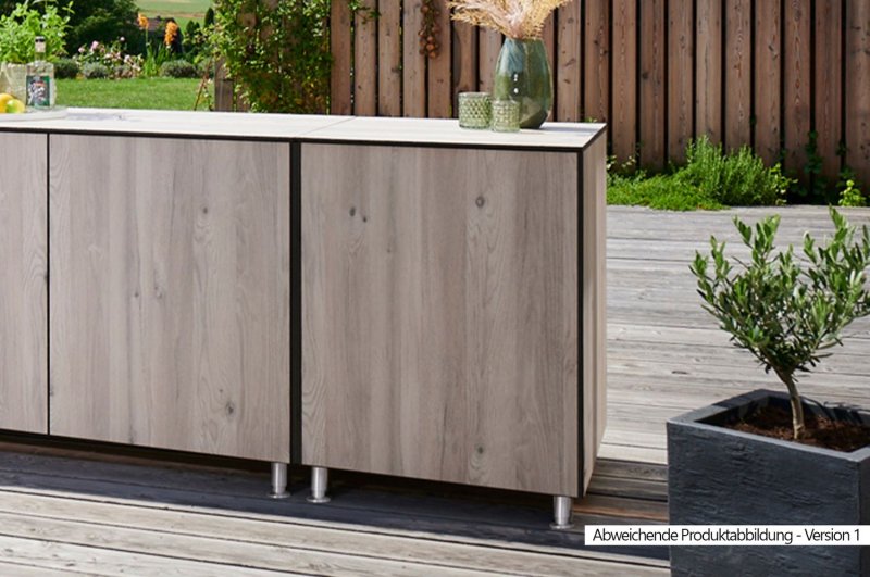 Grillfürst Outdoor Küche Schrank Modul klein OKS66 Eiche