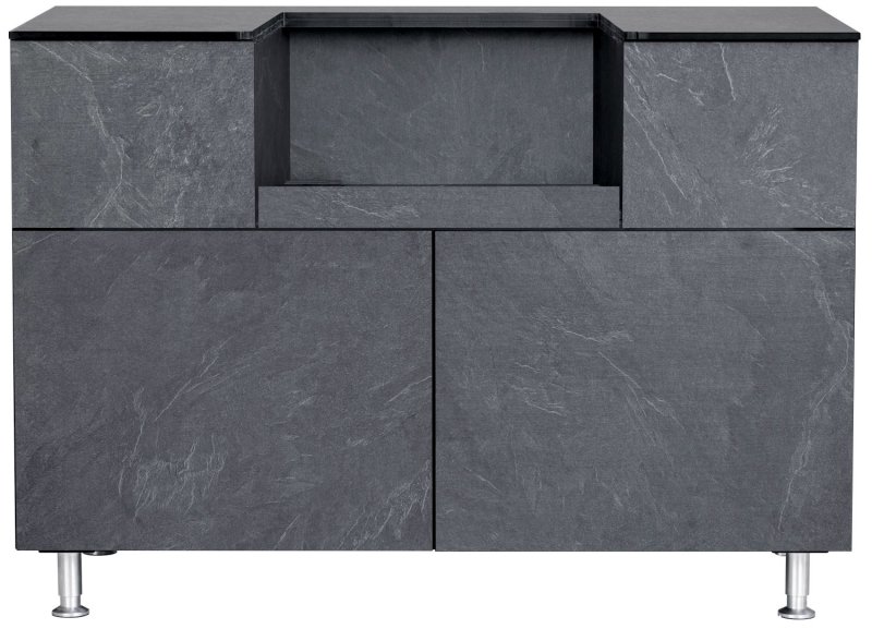 Grillfürst Outdoor Küche L Schiefer - Mit Broil King Regal 420 Einbaugrill