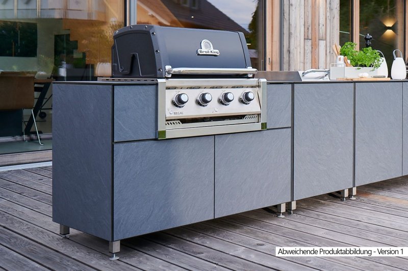 Grillfürst Outdoor Küche Grillschrank Modul OKG130 Schiefer