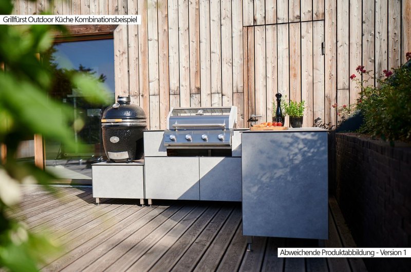 Grillfürst Outdoor Küche Modul Grillschrank in BetonOptik