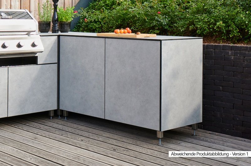 Grillfürst Outdoor Küche Schrank Modul groß OKS130 Beton