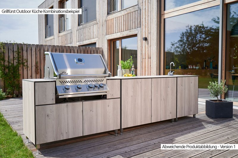 Grillfürst Outdoor Küche Grillschrank Modul OKG130 Eiche