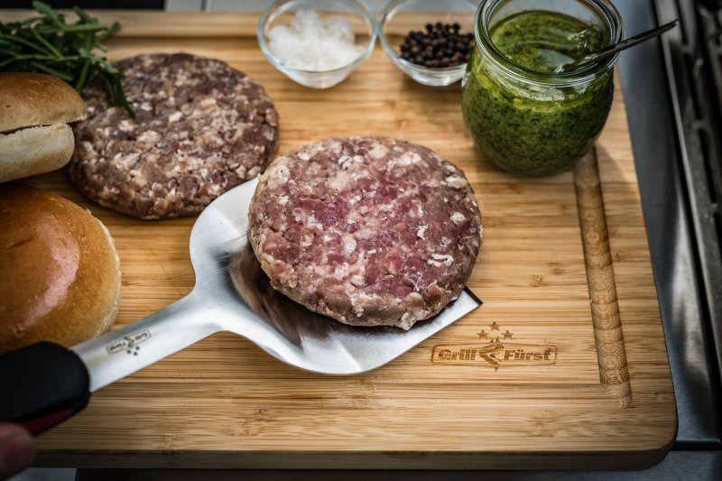 Grillfürst Hamburger Wender / Plancha Spatel  / Burgerwender 35 cm