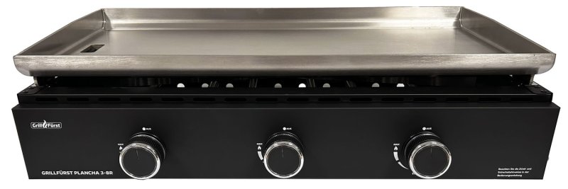 Grillfürst Plancha Grill - 3 Brenner mit Edelstahl Plancha