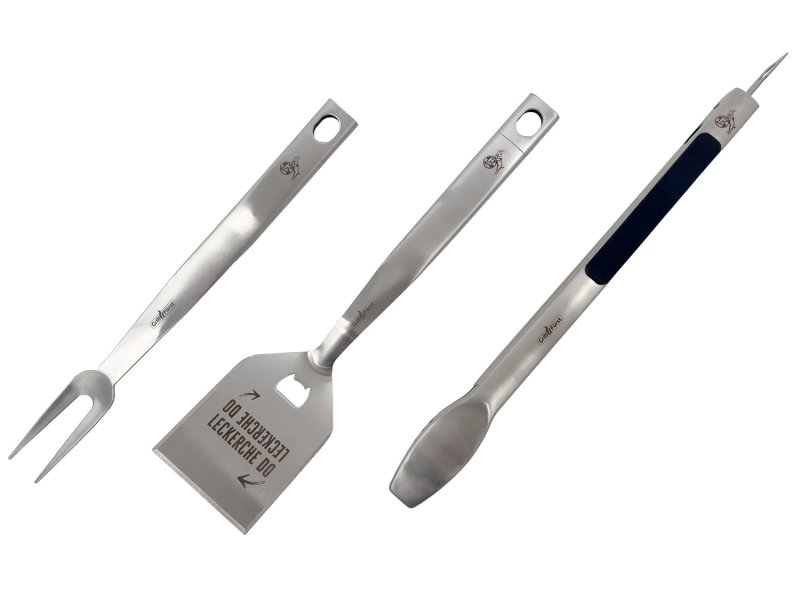 Grillfürst Premium Grillbesteck Set mit Grillzange, -Wender und -Gabel - 1. FC Köln Edition