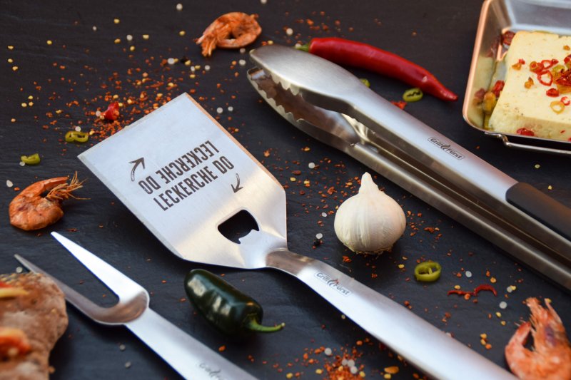 Grillfürst Premium Grillbesteck Set mit Grillzange, -Wender und -Gabel - 1. FC Köln Edition