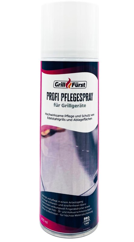 Grillfürst Profi Pflegespray für Grillgeräte - 300 ml - hochergiebiges Spray für strahlenden Glanz
