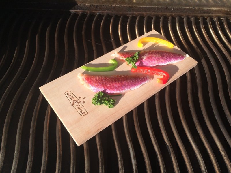 Grillfürst Räucherbretter Erle 29 x 13 x 1cm 4er Set
