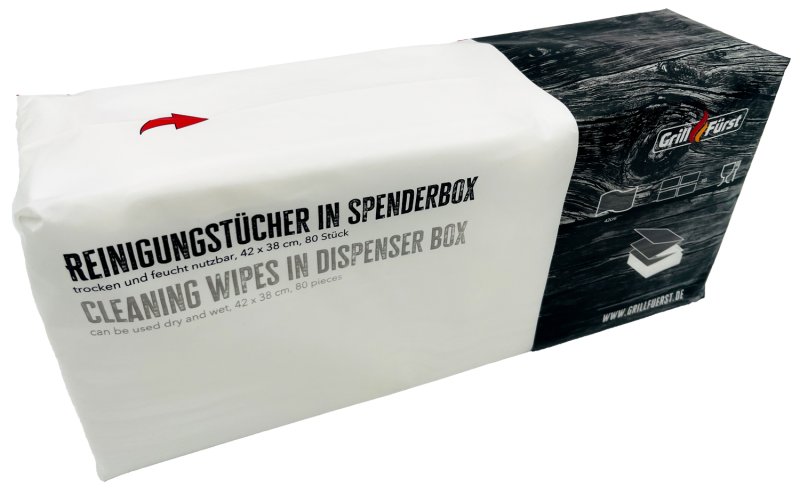 Grillfürst Mikrofaser-Reinigungsvlies 42 x 38 cm - 80 Reinigungstücher - 2er Set mit 160 Microfaser Tüchern