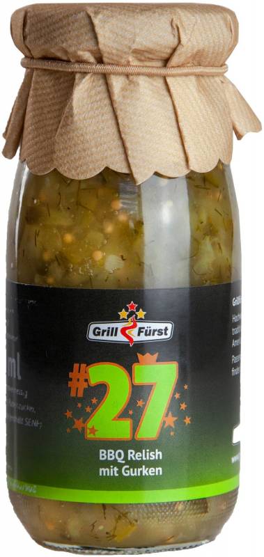 Grillfürst BBQ Sauce No. #27, BBQ Relish mit Gurken