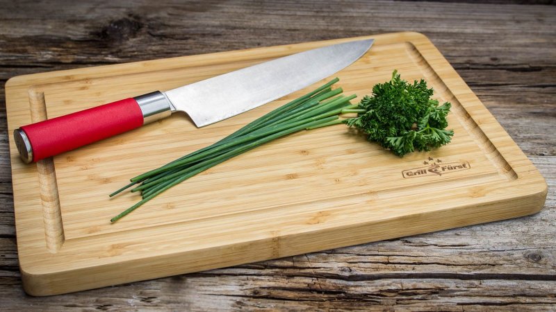 Grillfürst Schneidebrett Set, 2 kleine Schneidebretter 39 x 26cm, 1 großes Schneidebrett 50 x 30cm