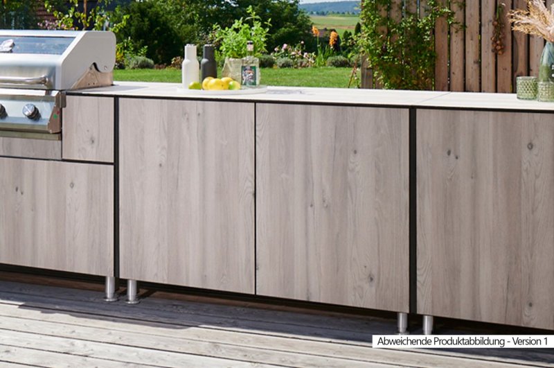 Grillfürst Outdoor Küche Schrank Modul groß OKS130 Eiche