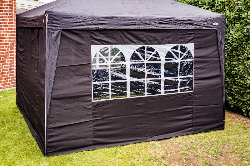 Grillfürst Seitenwände für 3x3m Grillpavillon / Gartenpavillon / Grillzelt 4er Set - neue Version 2.0