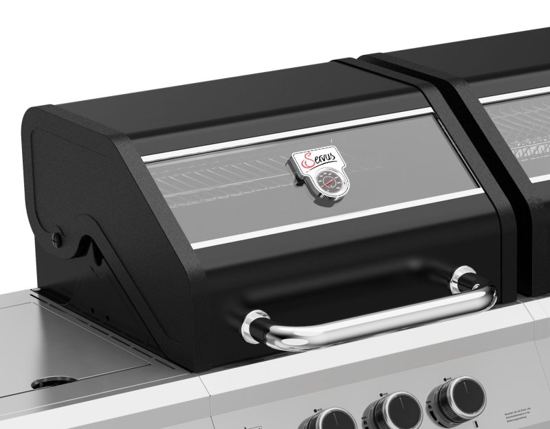 Grillfürst G750E 7-Brenner Doppelkammer Gasgrill - Servus Sonderedition - Edelstahlroste
