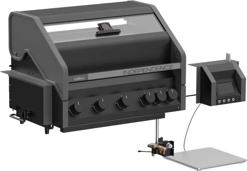 Grillfürst Independence P590E Smart Einbaugrill - mattschwarz - mit WLAN-Modul, Gasflaschenwaage, Heckbrenner und Edelstahlrosten