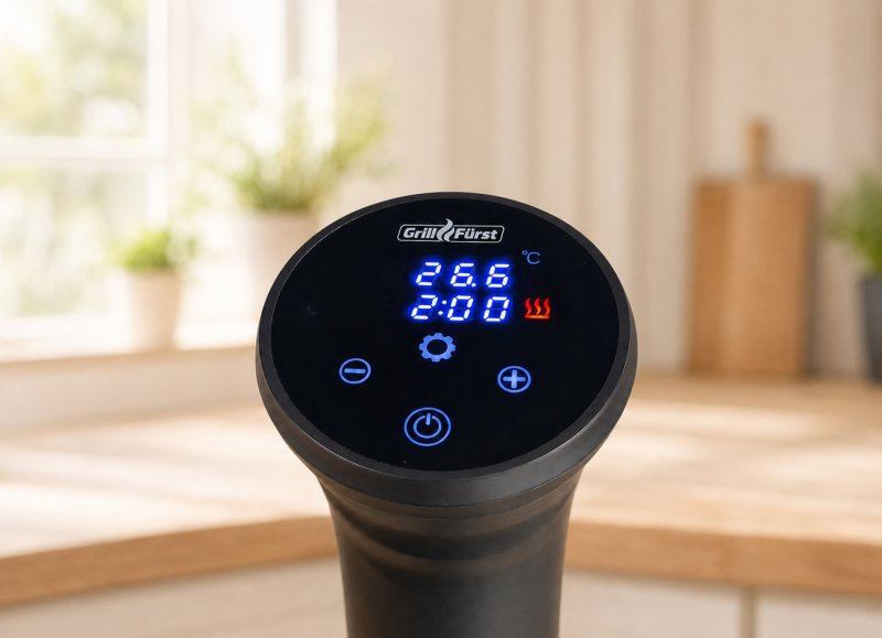 Grillfürst Sous Vide Stick - 1100 Watt, mit Timer und Touchdisplay