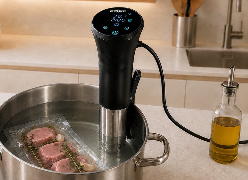Grillfürst Sous Vide Stick - 1100 Watt, mit Timer und Touchdisplay