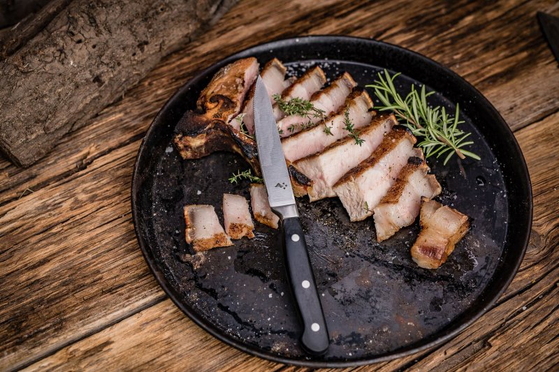 Grillfürst Steakmesser mit Wellenschliff 2er Set