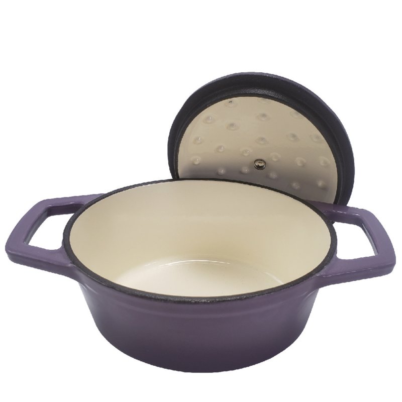 Grillfürst Dutch Oven Sternentöpfchen / Gusseisen Bräter - emailliert - S - lila