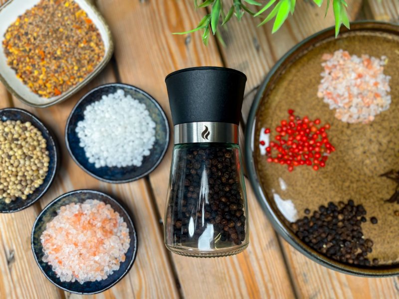 Grillfürst Gewürzmühle 3er Set - für Salz, Pfeffer, Gewürze und Gewürzmischungen