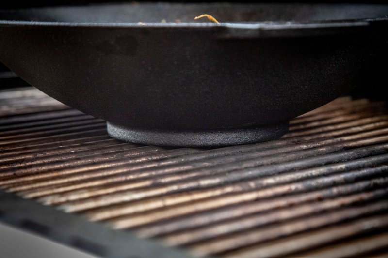 Grillfürst Gusseisen Wok mit 2 Griffen Ø 30 cm