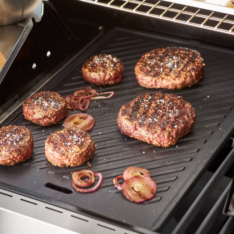 Rösle Gusseisen Grillplatte für Videro G4/G4-S, G6/G6-S - Modelle bis 2020 - Napoleon LEX485, Rogue PRO-S 425/525/625 / PRO425, 700 Series BIG 44/38/32,  P500 / P665, PRO 500/665/825, Freestyle 365/425 - 45 x 30 cm