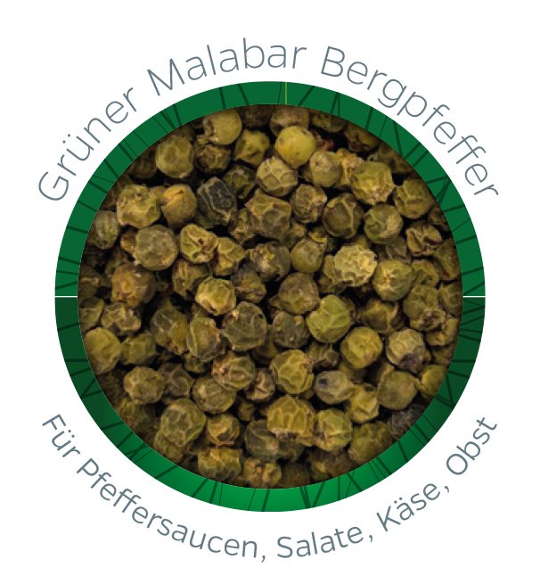 Grillfürst Grüner Malabar Bergpfeffer - Keramikdose 50g - Inkl. Grillfürst Gewürzmühle