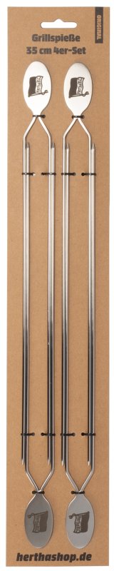 Grillfürst Edelstahl Grillspieße 35 cm 4er Set - Hertha BSC Edition