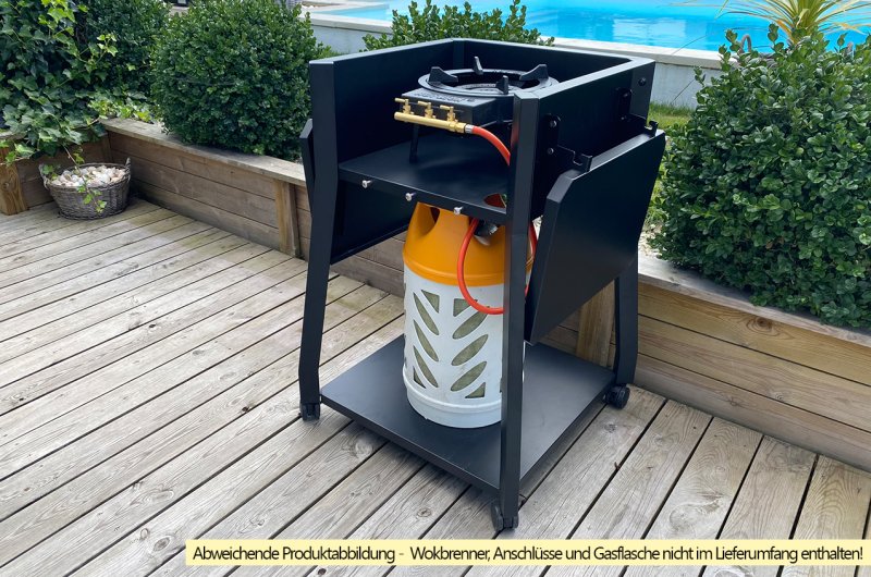 Hot Wok Comfort Tisch für Wokbrenner / fahrbar