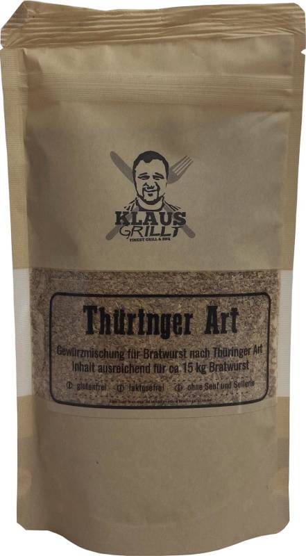 Bratwurst Thüringer Art Gewürzmischung 150 g Beutel by Klaus grillt