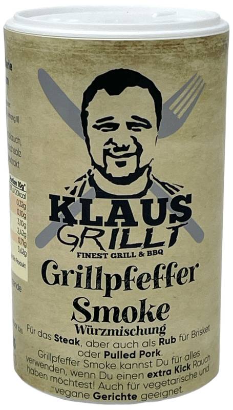 Grillpfeffer Smoke 100 g Streuer by Klaus grillt