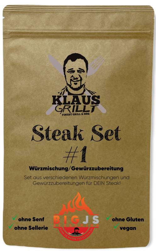 Steak Gewürz Set #1 by Klaus grillt / 4 x 50g Beutel