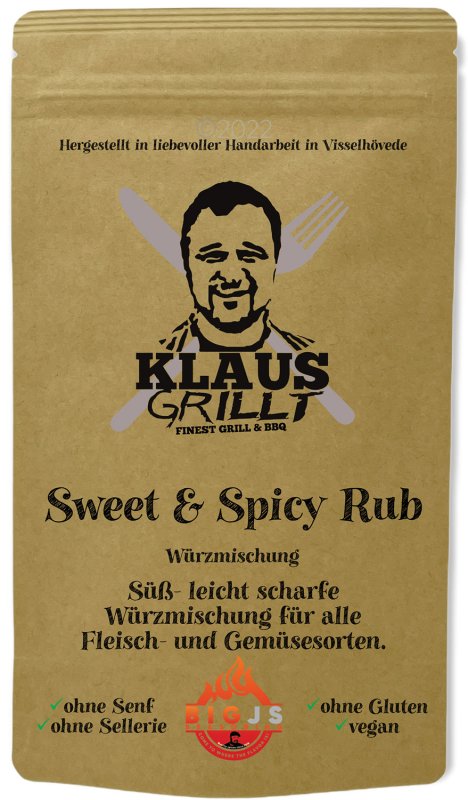 Sweet & Spicy Rub 250 g Beutel by Klaus grillt