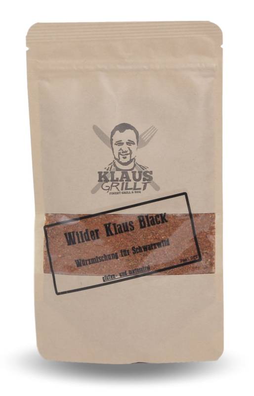Wilder Klaus Black Gewürzmischung 150 g Beutel by Klaus grillt