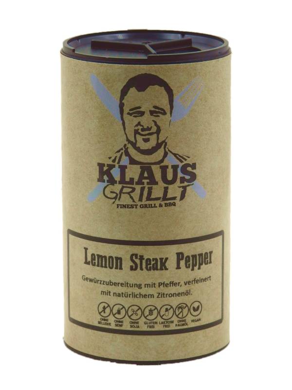 Lemon Steak Pepper 100 g Streuer by Klaus grillt