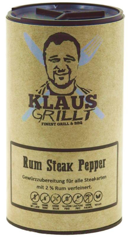 Rum Steak Pepper 100 g Streuer by Klaus grillt