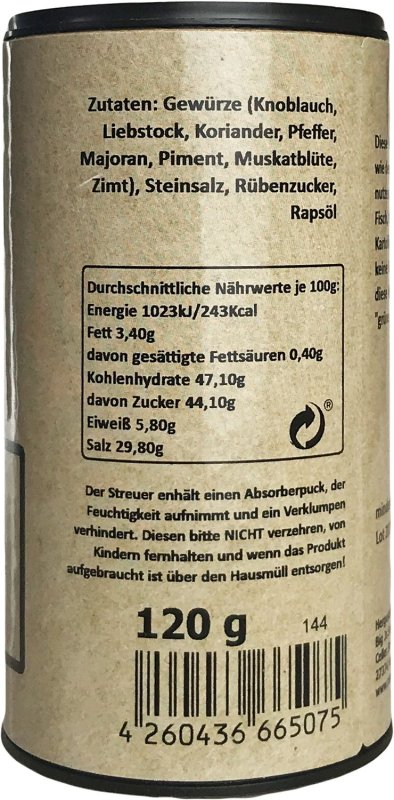 HULK Gewürzmischung 120 g Streuer by Klaus grillt