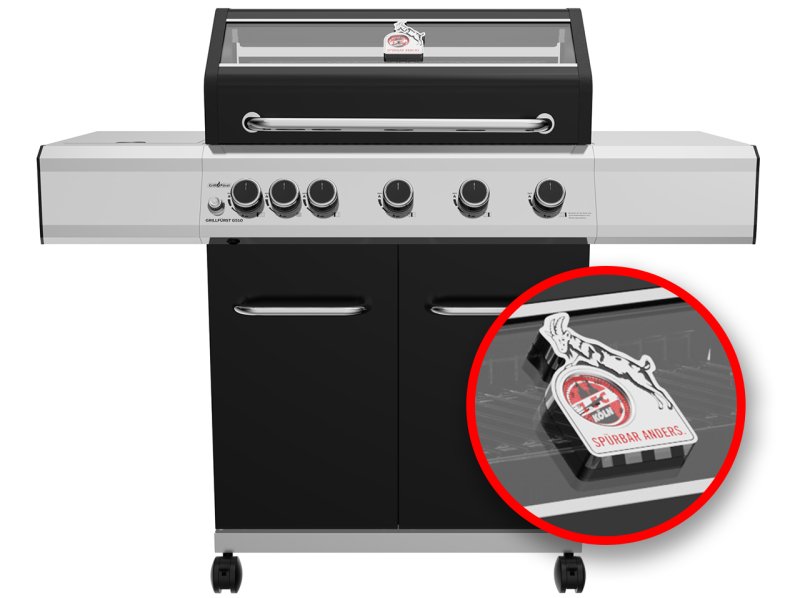 Grillfürst G510E 5-Brenner Gasgrill - 1. FC Köln Edition - Edelstahlroste