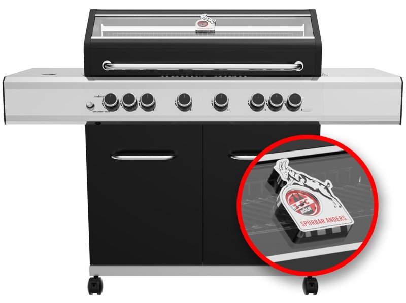 Grillfürst G620G 6-Brenner Gasgrill - 1. FC Köln Edition - Gusseisenroste