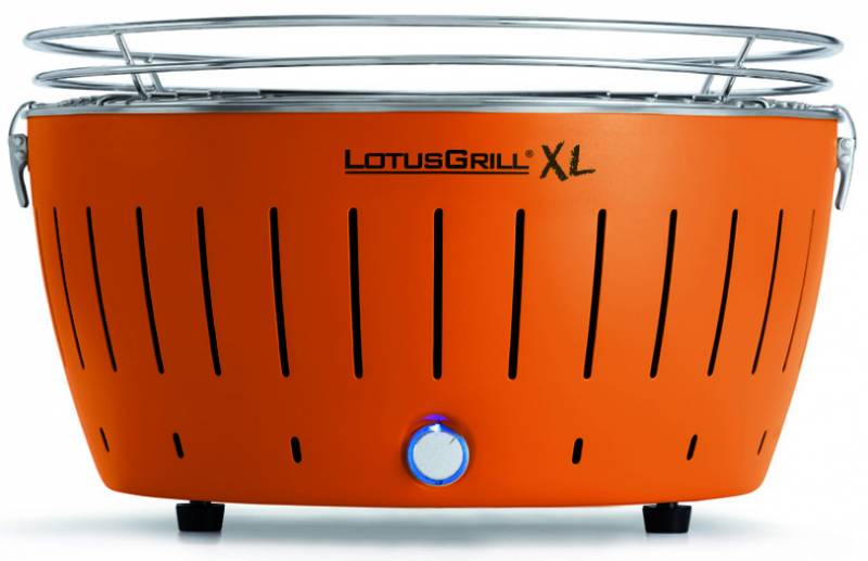 LotusGrill XL - Holzkohle Tischgrill - Mandarineorange inkl. Tasche