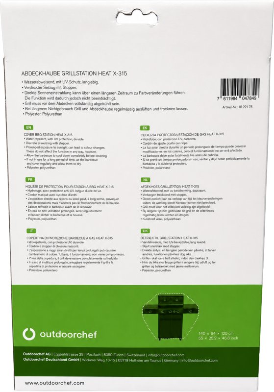Outdoorchef HEAT Abdeckhaube HEAT X-345 RB Grillstation