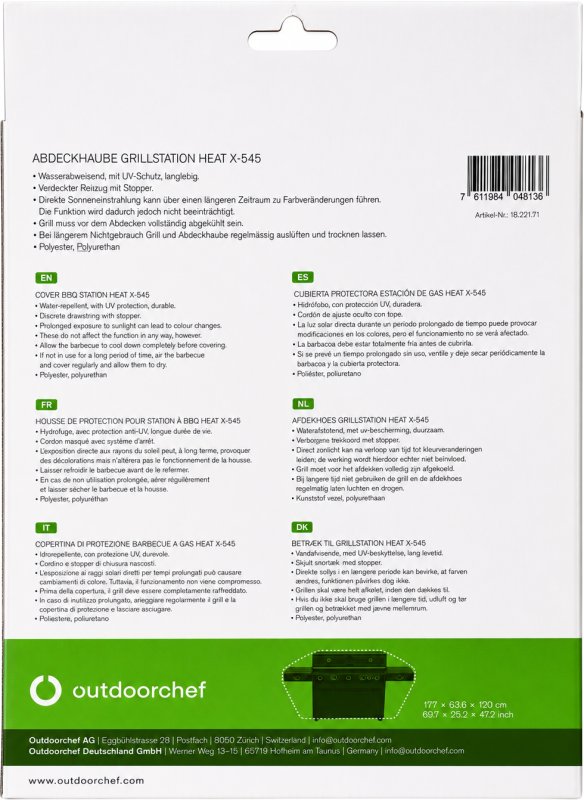 Outdoorchef HEAT Abdeckhaube HEAT X-545 RB Grillstation
